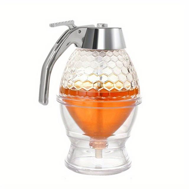 TEMU Honey Syrup Dispenser Set - Hand-pressed Bottle With Stand For Home Kitchen Use