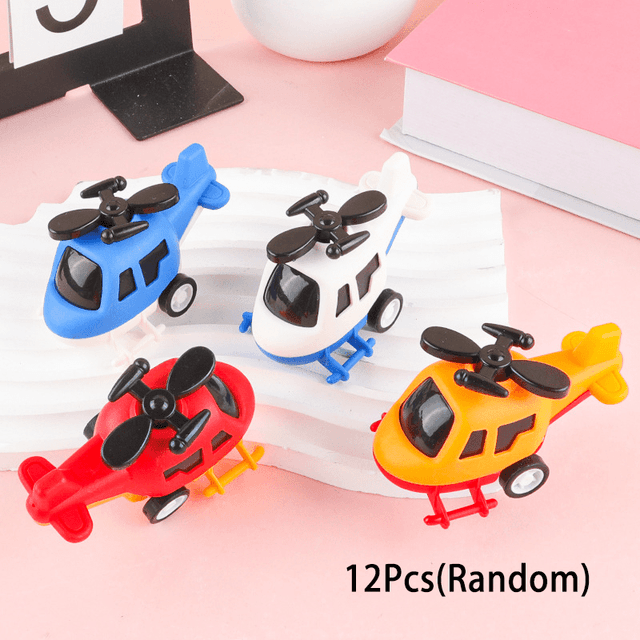 TEMU 12pcs 12pcs Airplane Pull-back Cars Suitable For Pretend Play Toys, Birthday Favors, Classroom Rewards, Piñata Fillers - Small Vehicles For, Desktop Decorations, No Motor, Random Colors