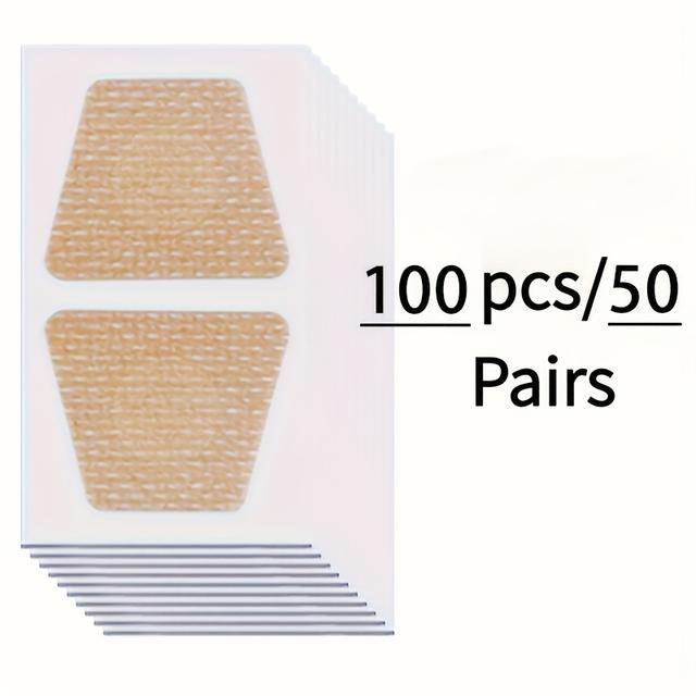TEMU 100 Oil Nail Patches - Soft And , Ideal For Toenails - Easy To Apply And Durable, Featuring Matching Light Beige Patches For A Flawless Look