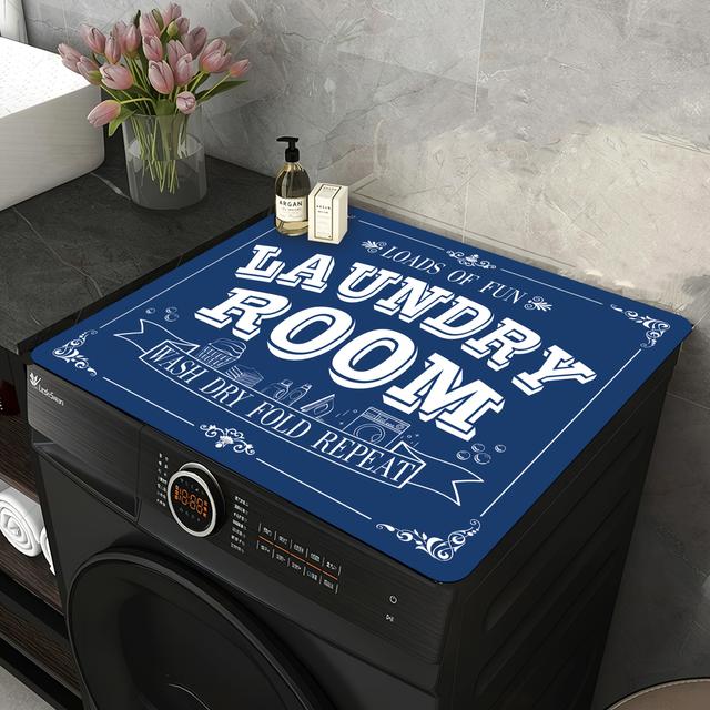 TEMU Washing And Dryer Top Pad, 23.6x19.6in Rubber Suitable Washing Machines And Dryers, Non-slip Washable Top Cover Pad Suitable Home Kitchen Laundry Room