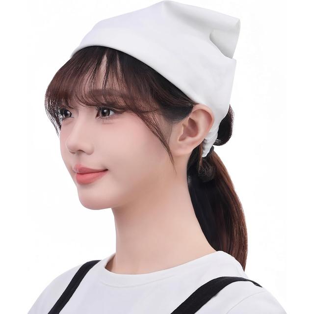 TEMU 大人用トグルスカーフ、伸縮バンド付きで簡単に着用可能（ホワイト、アダルト）