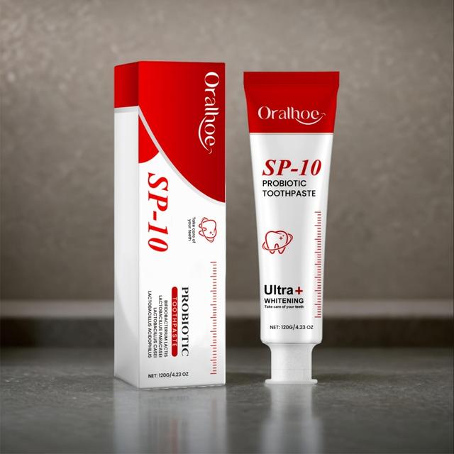 TEMU Sp-10 Probiotic Toothpaste - Enhancing Brightness, , Cleaning, Refreshing Breath, Containing Lactic Acid, Peppermint, Sorbitol, Xylitol, - Ideal For Both For Home Use And Travel
