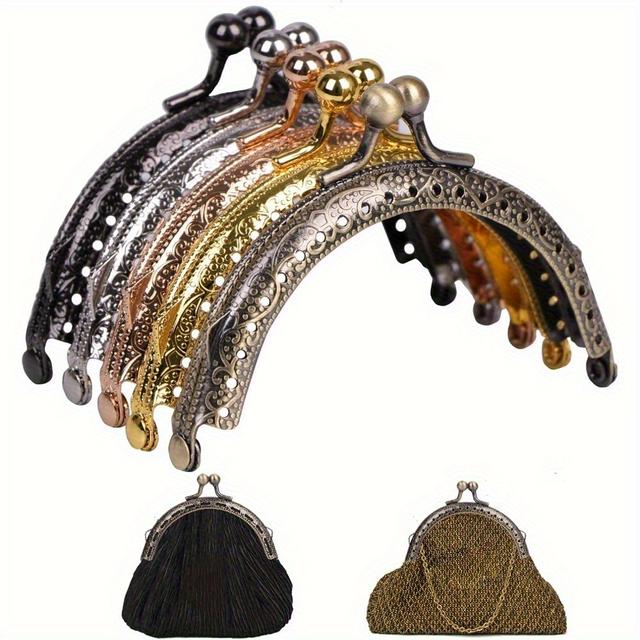 TEMU Metallverschlussrahmen für Geldbörsen, erhältlich in fünf Farben und mit einer Größe von 3,35 Zoll, ideal für die Herstellung von und Wallets im Retro-Stil, Wallet Making, DIY Wallet Making