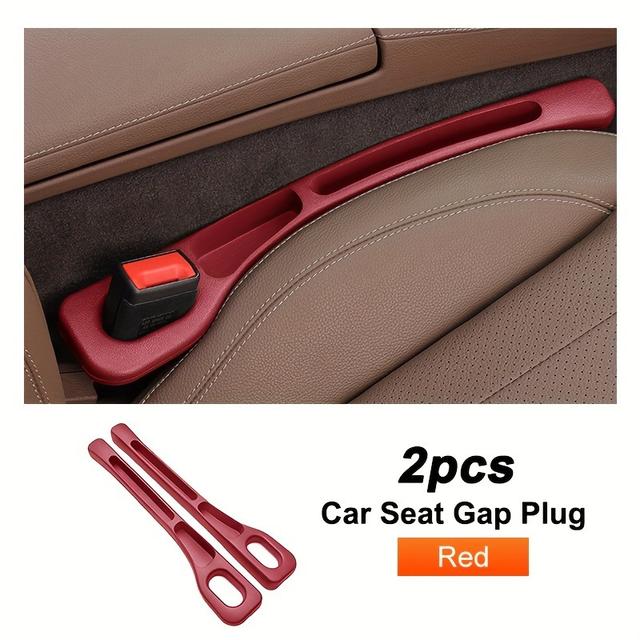 TEMU 2pcs Seat Filler, Anti-drop With Grooved Storage Design, Double-sided Use, Soft Material, Multiple Colors, Ideal For Cars, Suvs, And Trucks, Interior Organizer | Accessory