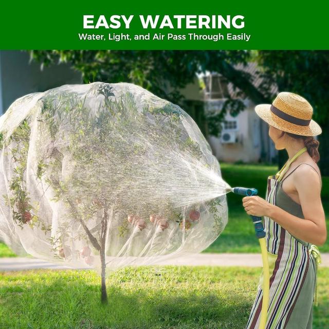 TEMU Reusable Bags Suitable For Garden Plants And Fruits. Equipped With Zippers And Drawstrings To Prevent Pests In The Garden. Functional Plant Protection Net