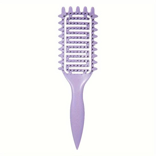 TEMU Anti-static Massaging Hair Comb With Long Handle & Curly/smooth/puffy Detangling - Scalp Massager For Curly/wavy/long Hair, Gentle , Frizz, Home Use For & (plastic)