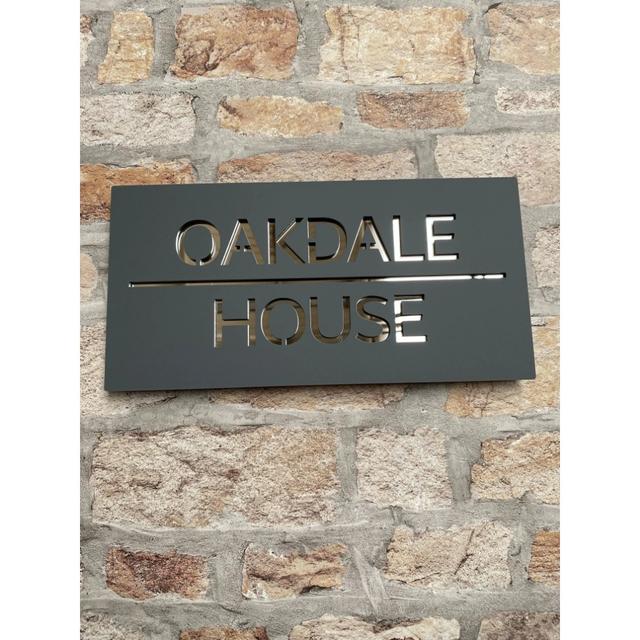 TEMU Custom Modern Acrylic House Address Plaque - Personalized Family Name & Street Sign, -out Design, Weather-resistant Wall-mounted For Home Office Outdoor Decor, Home Decor