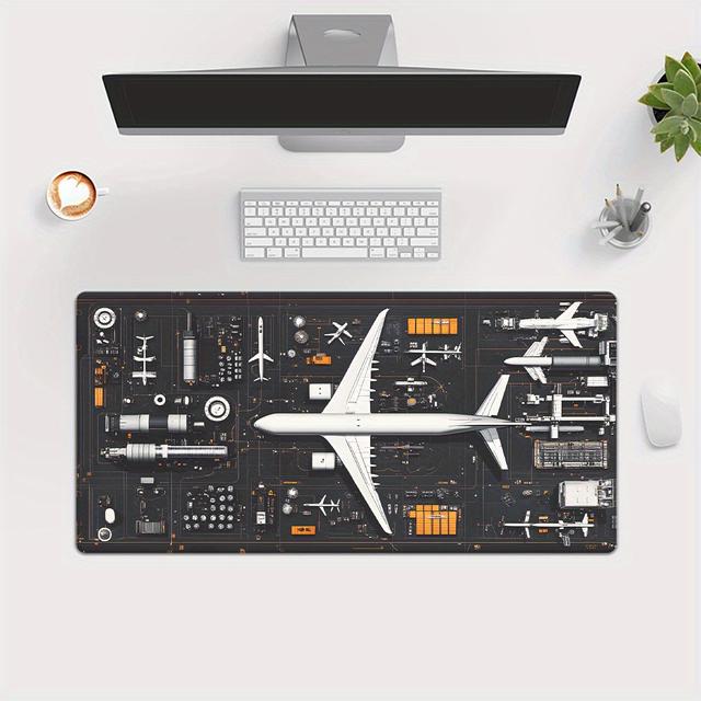 TEMU 1pc de avión, regalo para niños alfombrilla de ratón, Accesorios para teclado Gaming Alfombrilla de Ratón, Tapete para Escritorio de Ordenador , Alfombrilla de Goma para Oficina