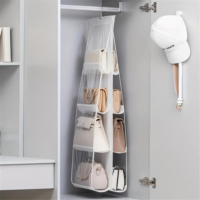 TEMU [bag Within Bag, Storage Bag]1pcs Space-saving Bag Organizer, Hanging Handbag Closet Wallet Organizer, Bag Storage Rack