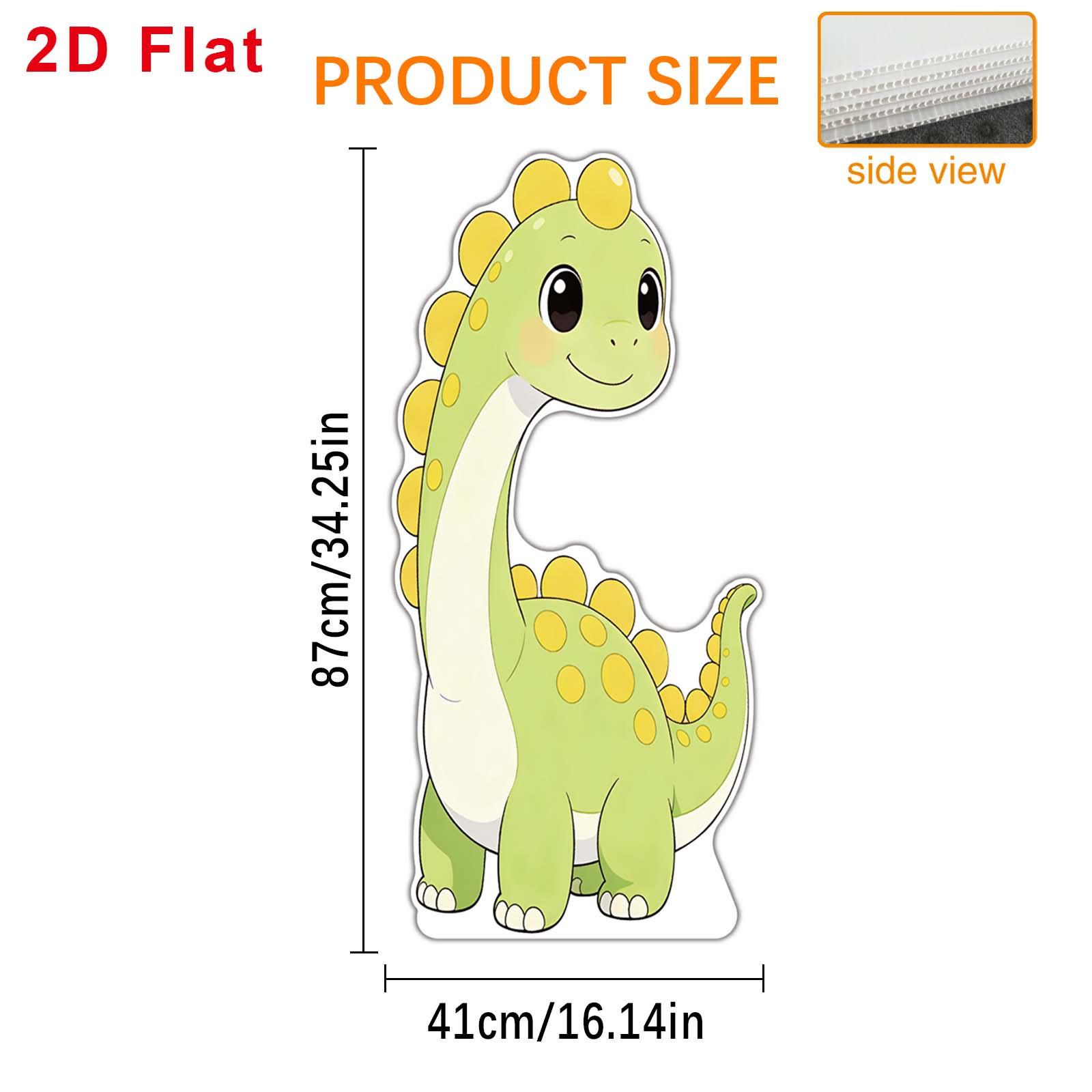 TEMU 1pc Recorte de Fotomatón de Dinosaurio para Fiestas - Decoración de Plástico de Pie con Diseño Lindo / para , Baby Shower, Bautizo, Primera Comunión - Adecuado para Celebraciones de y Fiestas, 2D