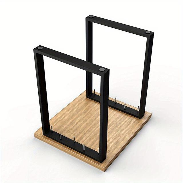 TEMU Ein Paar rechteckige Tischbeine mit den Maßen 60 x 72 cm, geeignet für Schreibtische, Esstische, Couchtische oder Bänke