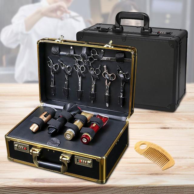 TEMU Portable Hair Salon Stylist With Suitcase Tool Suitcase Barber Stylist Black