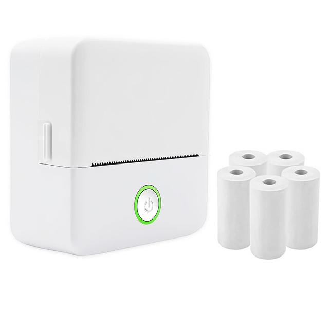 TEMU Mini Printer With 6 Rolls Of Printing Paper, Portable Smartphone Printer, Printing, Labels, Images, Receipts, Photos, Document Materials, Study Gifts, Home Office