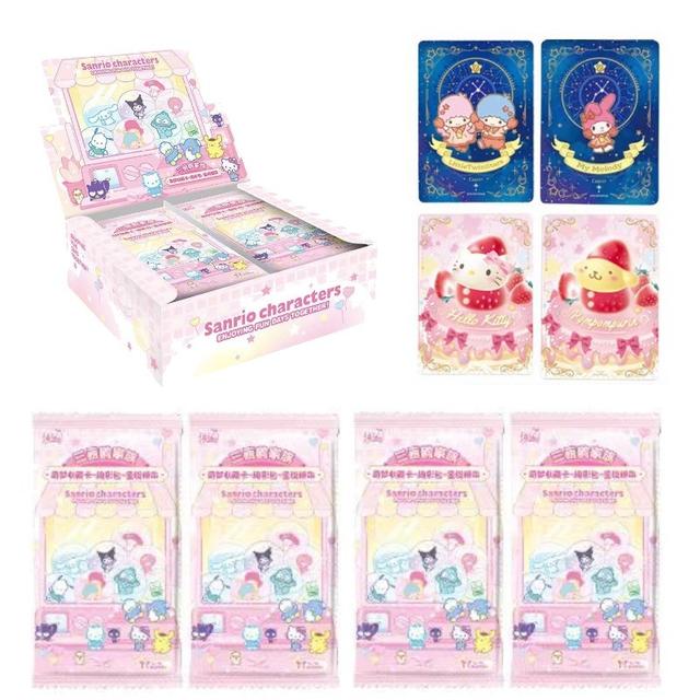 TEMU 4 Packs de cartes à collectionner sur le thème Sanrio de la deuxième série, cadeaux parfaits pour Halloween, Noël et le An