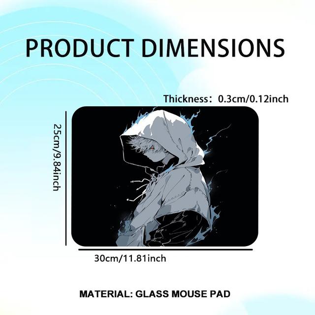 TEMU XXL 유리 마우스패드, 무광, 680℃ 고온 내성 + 내마모 나노 코팅, FPS 게이밍/오피스용 정밀 움직임, 헤비듀티 데스크 매트, 내구성 강화, 쉽게 세척 가능, 미끄럼 방지
