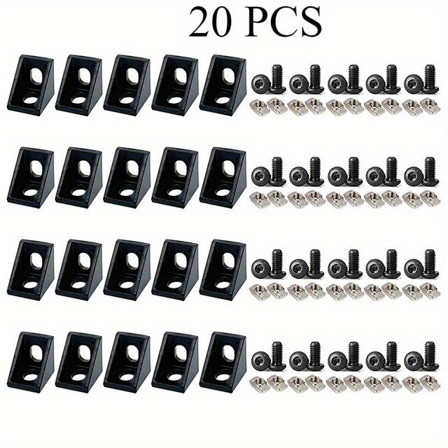 TEMU 20 Stück Aluminium-Profilverbinder für 6mm Schiene der Serie 2020 – Zubehör für Extrusionsprofilschienen