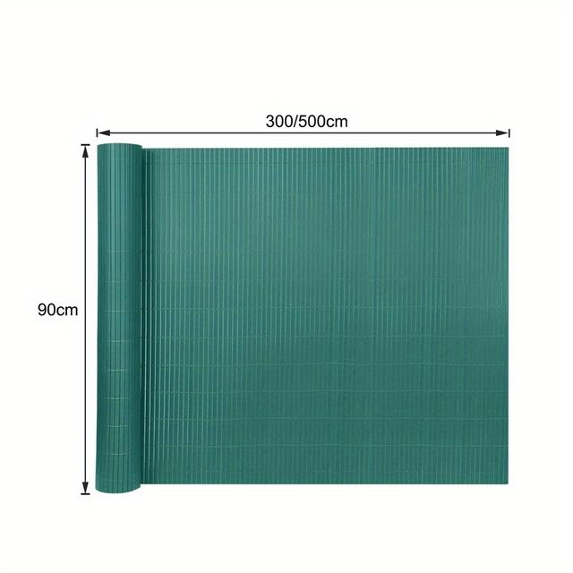 TEMU Tapis de Pare-soleil En PVC, Clôture de Pare-soleil Pour Balcon Avec Attaches de Câble, Clôture de Pare-soleil Pour Balcon, Pare-vent Perçage Pour Jardin, Terrasse, Vert