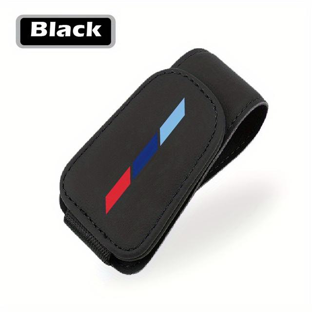 TEMU 1pc For Sport Style Magnetic Pu Leather Fashion Eyeglasses Frames, Car Sun Visor Clip With Magnetic Closure, Suitable For 1 3 5 7 Series And X1 X3 X4 X5 X6, Single Pack, Sun Visor