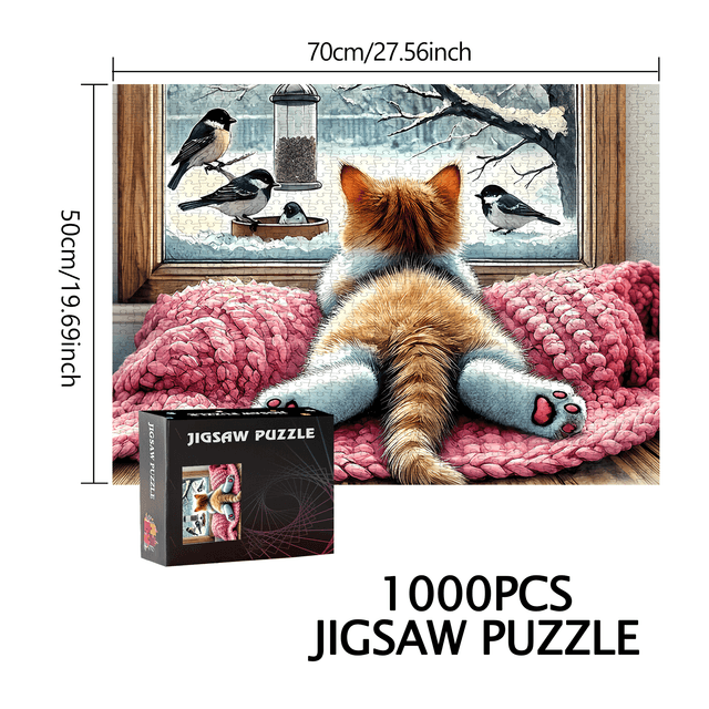 TEMU 500pcs/1000pcs & Bird Puzzle Game Suitable For Family Matching Brain - Portable Box, Challenging Puzzles For S &, Game, Home Decor, Gift (500/1000pcs)