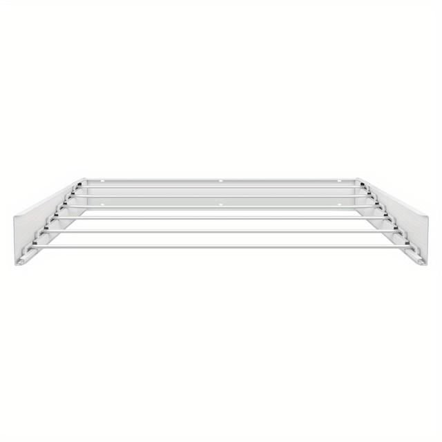 TEMU Wall Mounted 100cm Airer Towel Drying Rack Extendable Clothes Dryer White, Towel Racks