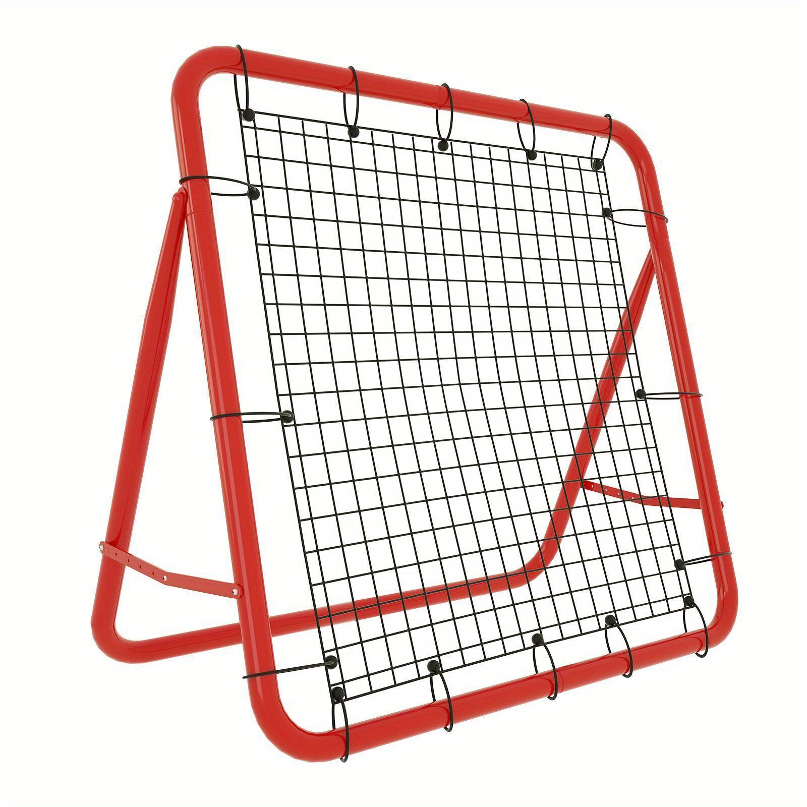 TEMU Football Rebounder Rebound Wall Net, Solo Rebound Kick Trainer, For Exercises, Football Shot, ( Cm, Red)