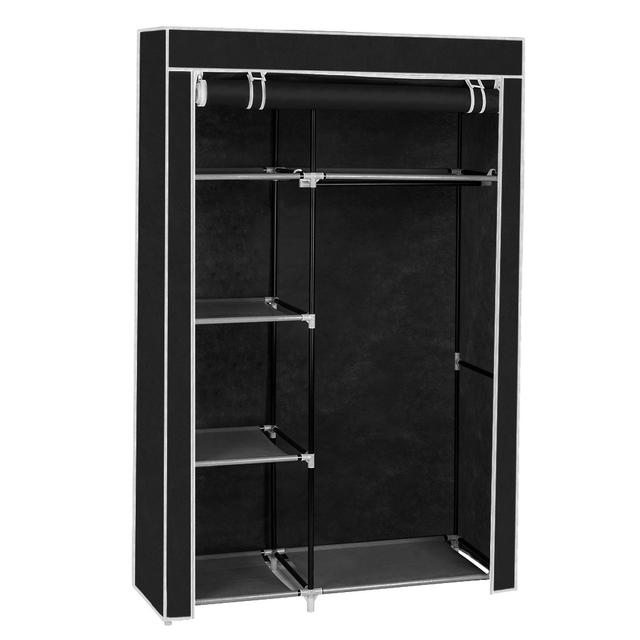 TEMU 64" Portable Closet Storage Organizer Wardrobe Clothes Rack With Shelves | Dark Brown, Metal Frame, Contains , Garden Plant Rack, Outdoor Tool And Storage Rack, Brand: Leadzm, Portable Closets
