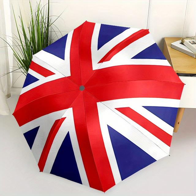 TEMU 1 Piece Of An Artistic Umbrella, A Portable Folding Design With A Sturdy And 8 Ribs, Ideal For , Home Use, Travel, And Outdoor Activities