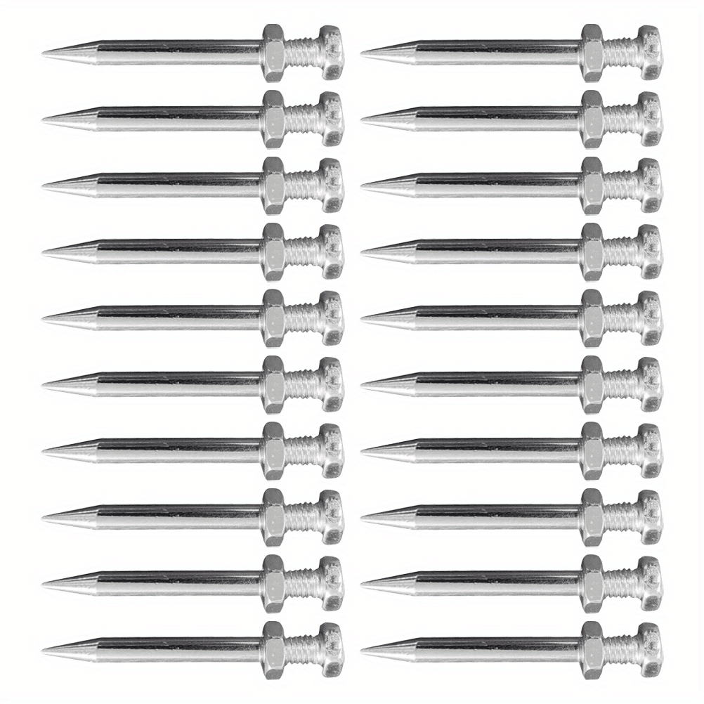 TEMU 20pcs Heavy-duty Metal Lawn Aerator Spikes Suitable For Aerator Shoes- Lawn Aerator Spike Stakes, Durable Soil Penetration For Grass Care, /remove, Lawn Aerator Shoe(20pcs)