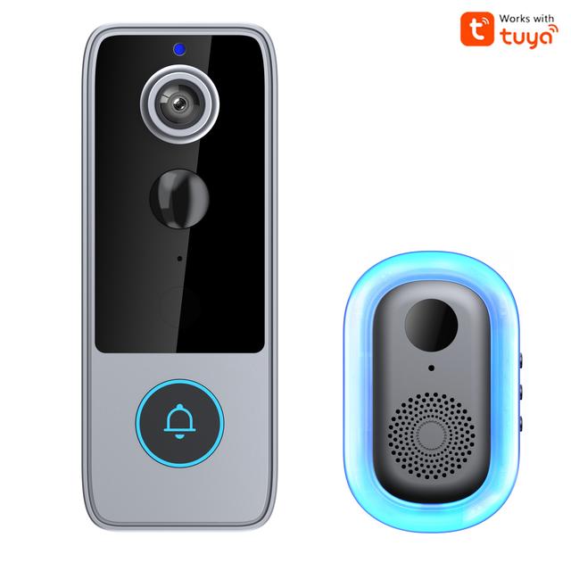 TEMU Smart Video Doorbell Featuring Ai Facial Recognition, Motion Detection, A 4000 Mah Battery, 1080p Hd Video, Active Function, Night Vision Capabilities, And Audio