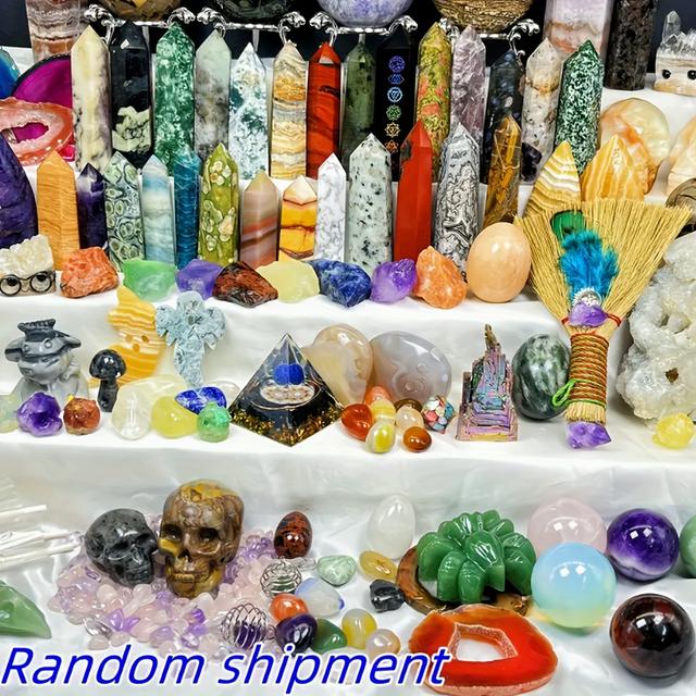 TEMU 1lb/random Deluxe Natural Stone Set, Making And Home Decoration; A Great Holiday Gift Knick Knacks Halloween Decor