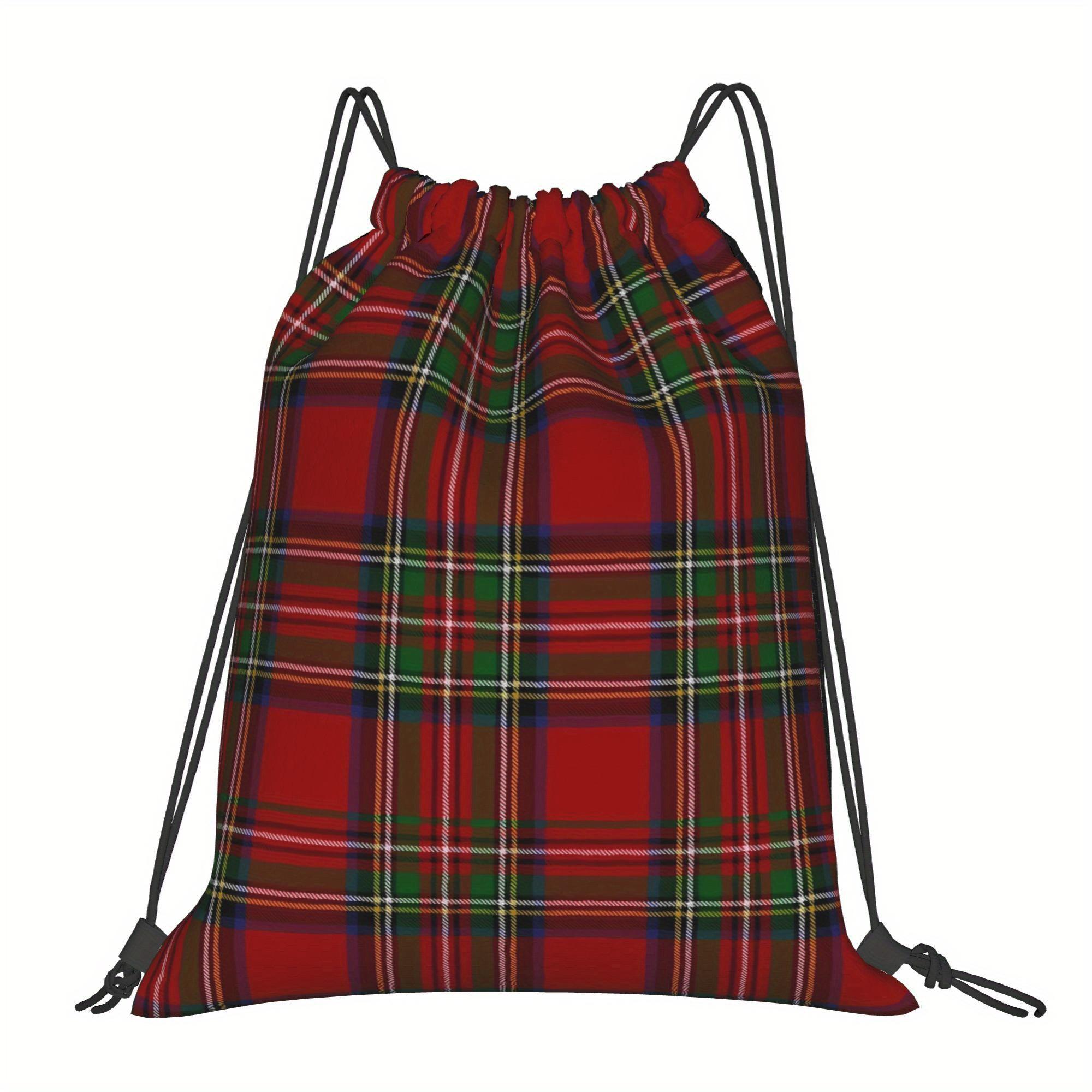 TEMU Bolsas con cordón del clan tartán Royal