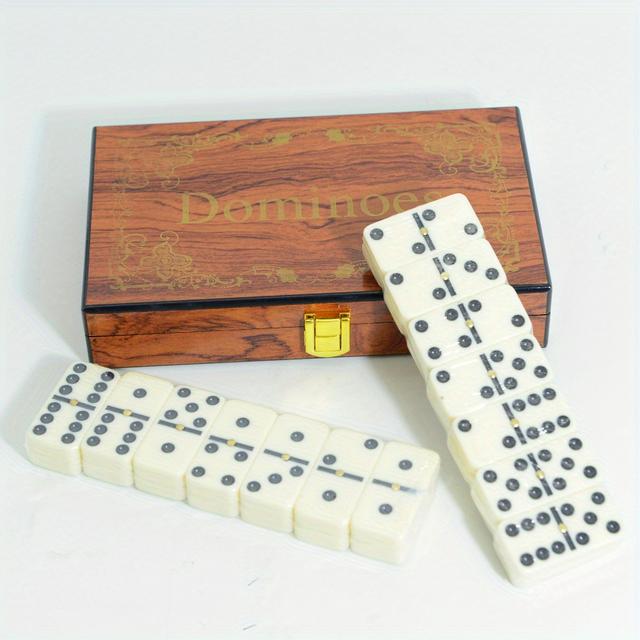 TEMU 28 Piezas de , Rectangular Portátil de Madera para Juego de Mesa, Juegos de Cartas y Ajedrez para Reuniones Familiares, Juego Multijugador de Mesa