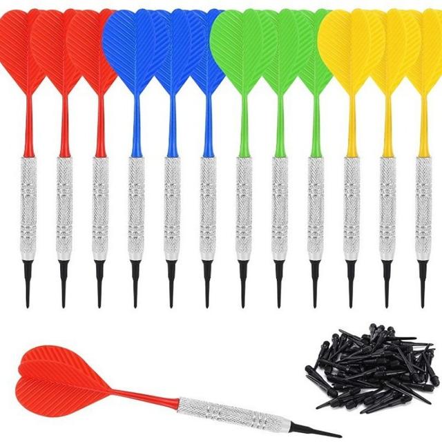 TEMU Set di 12 Freccette Morbide di in Tubo di Ferro da 14g, Più 36 di Freccette Morbide in Plastica, per da Freccette Elettronica