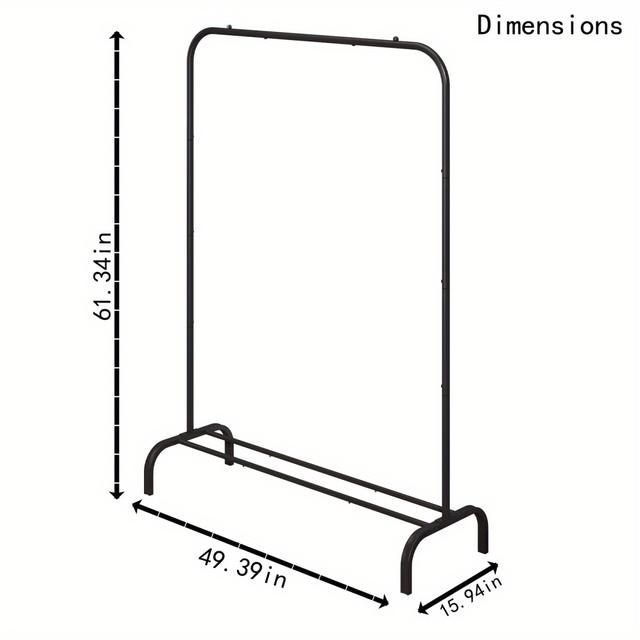 TEMU Heavy Duty Portable Clothes Storage Rack With Sturdy And Durable Metal Bottom, Suitable For Wardrobes, Living Rooms, Bedrooms, (golden)