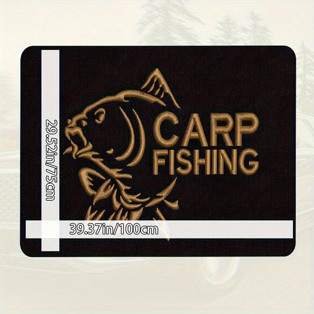 TEMU 1pc Stylish Printed Car Trunk Mat- Fishing Design, Durable& Machine Washable, Suitable For Cars, Trucks, And Suvs, Accessory
