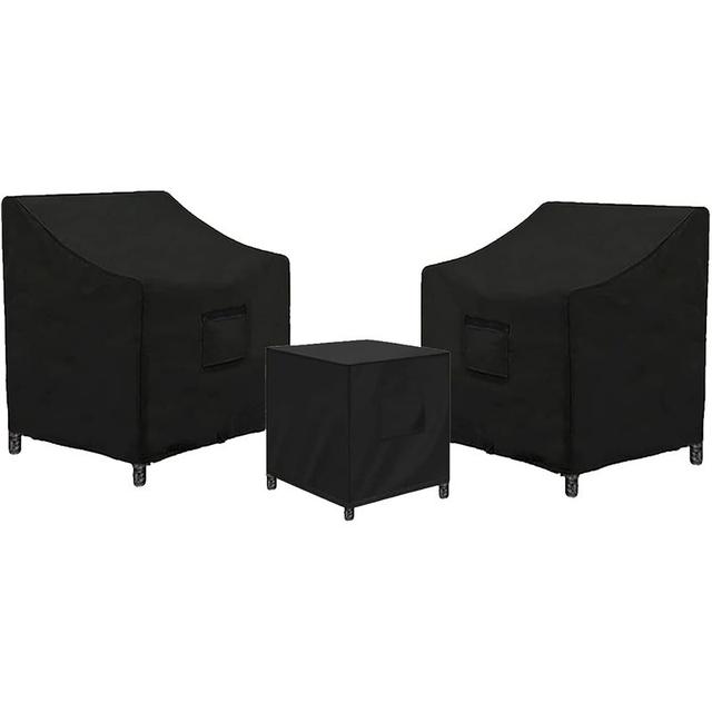 TEMU Three-piece Outdoor Chair Of 210d Oxford Fabric, Against Dust, Water, And Sunlight.