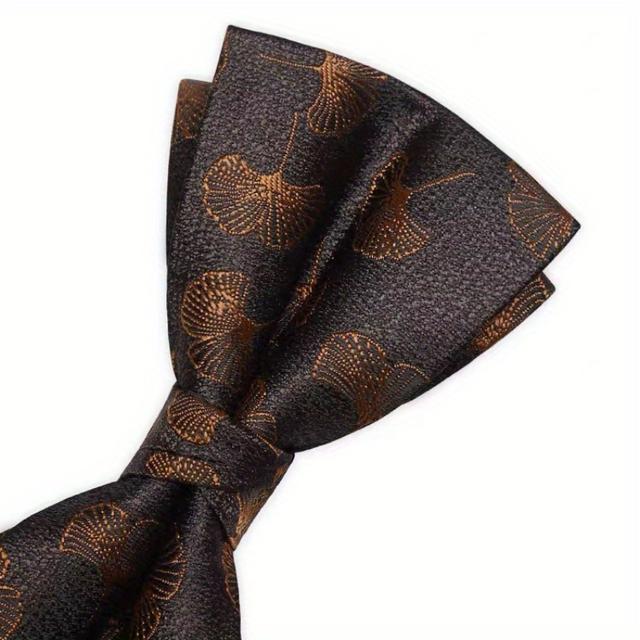 TEMU 's Vintage Bow Tie In Dark Brown, Featuring A Pattern, With Suits, Formal Wear, And Shirts - Suitable For Performances, Dinners, Celebrations, Holiday Parties, And Occasions