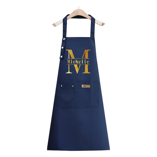 TEMU Individuelle Namens-Leinen-Schürze - Strapazierfähige, Bequeme Küchenhosen für Männer & Frauen | Pflegeleichtes, Stilvolles Design für Kochbegeisterte