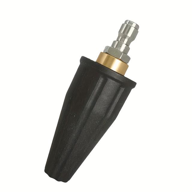 TEMU 1/4인치 퀵 커넥트 고압 회전 터보 노즐 | 4000 PSI 내구성 있는 플라스틱 파워 워셔 부착물 | 360° 회전 유량 액세서리 - 내구성 있는 플라스틱 구조 | 고압 회전 터보 노즐