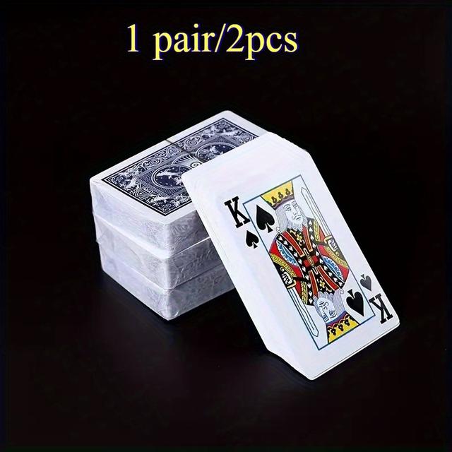 TEMU Durable Thick Paper Playing Cards, Suitable For Card Rooms, , Chess, Parties, Suitable For Adult Use - Not Easily Damaged,