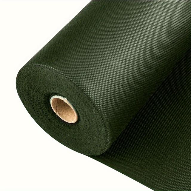 TEMU 1pc Heavy-duty Nonwoven Weed Barrier Mat, French Drainage Garden Cloth, Dark Green, Anti-corrosion, Moisture-proof, Tear-proof, For Lawn And .