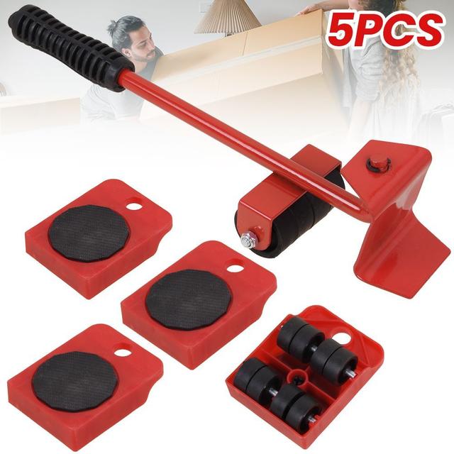 TEMU 5-teiliges Schwerlast-Möbelheber-Set mit Rollen, Easy Moving Tool Kit für den Heim- und Bürogebrauch