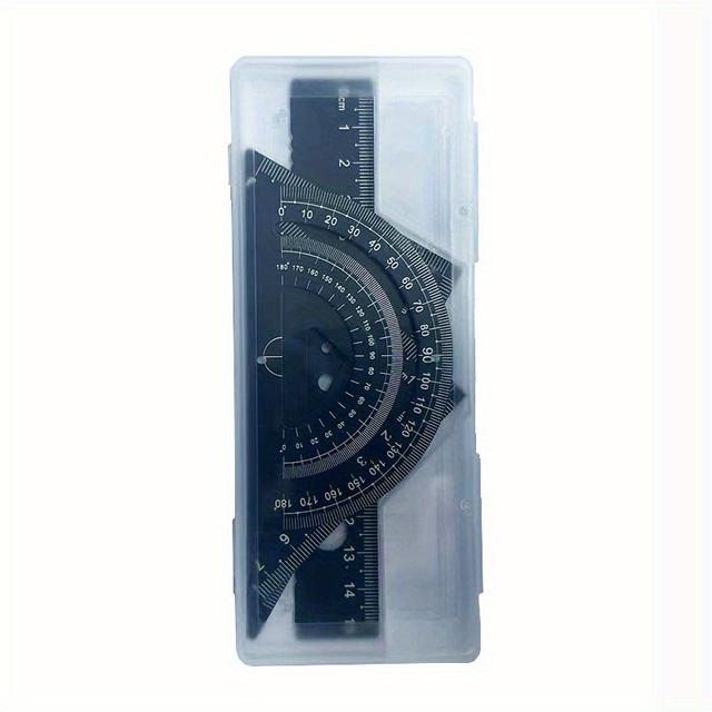 TEMU ชุดไม้บรรทัดวัดสำหรับนักเรียน พร้อมกล่องเก็บของ 4 ชิ้น แบบปรับแต่งได้ อเนกประสงค์