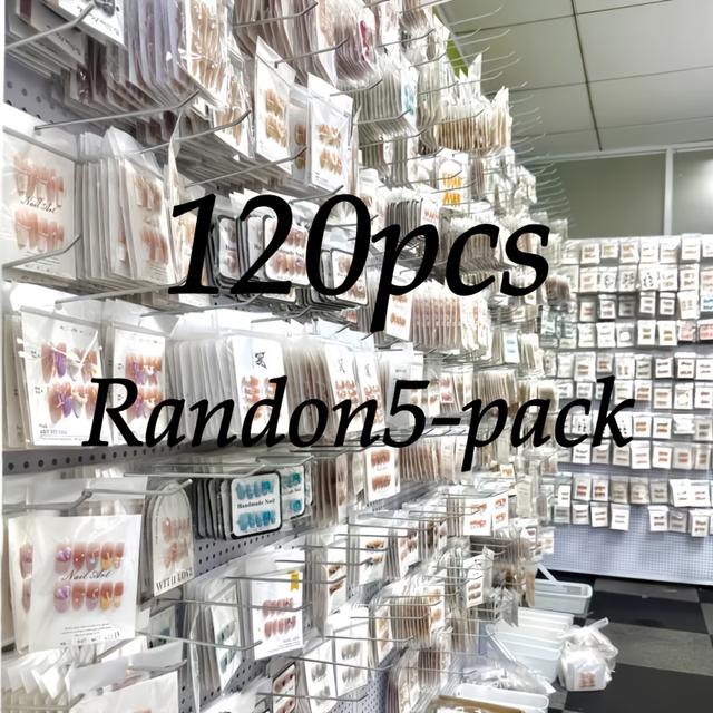 TEMU 120 Piezas de Uñas Postizas para de Uñas | Combinación Aleatoria, 2000 Estilos en Stock, Formas , Ballet, Stiletto, Cuadradas, Fáciles, Modernas, Brillantes, , de Calidad, Acabado