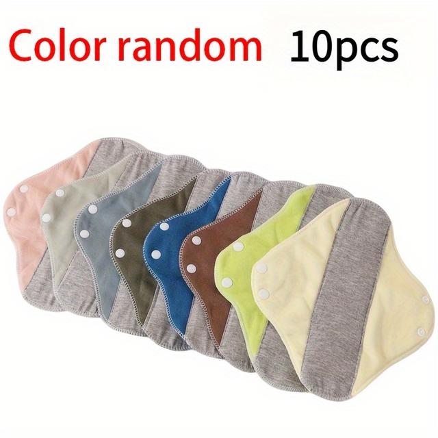 TEMU 10 шт. багаторазові миючі прокладки для жінок, тканина проти протікання, матеріал, дихаючі, гіпоалергенні, зменшують