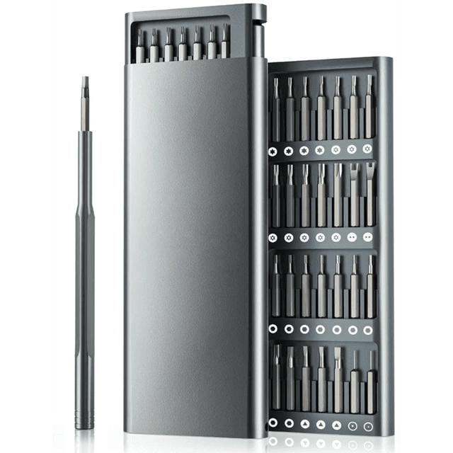 TEMU 57-in-1 Precision Screwdriver Set, Aluminum Alloy, Magnetic Tip, Pop-up Storage Box, For Computer & Laptop Repair, Non-electric, Battery-free