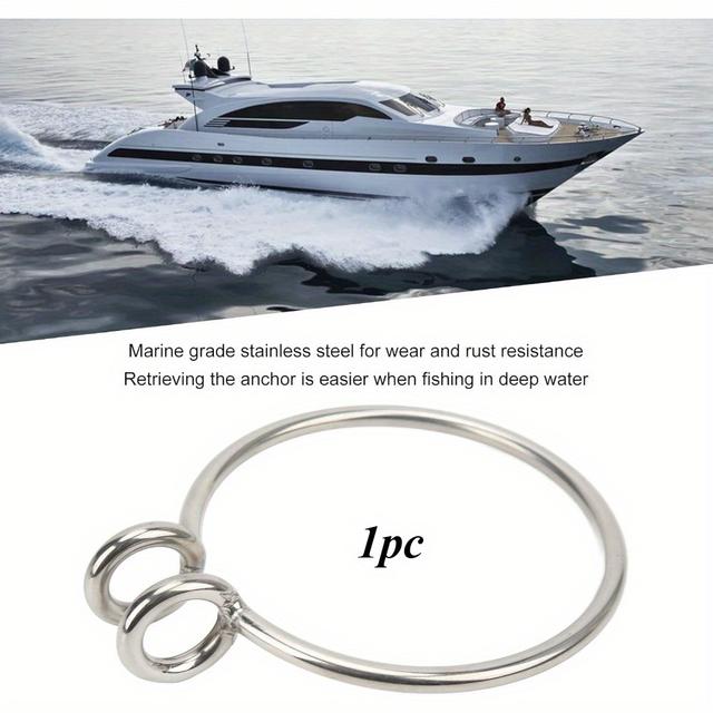 TEMU 1 stuk, 8mm Gelaste Ankerherstelring, Maritiem Ankerherstel, Ring Ankerherstelsysteem, Gepolijst RVS, Belastbaar Maritiem Jacht Ankerherstelsysteem