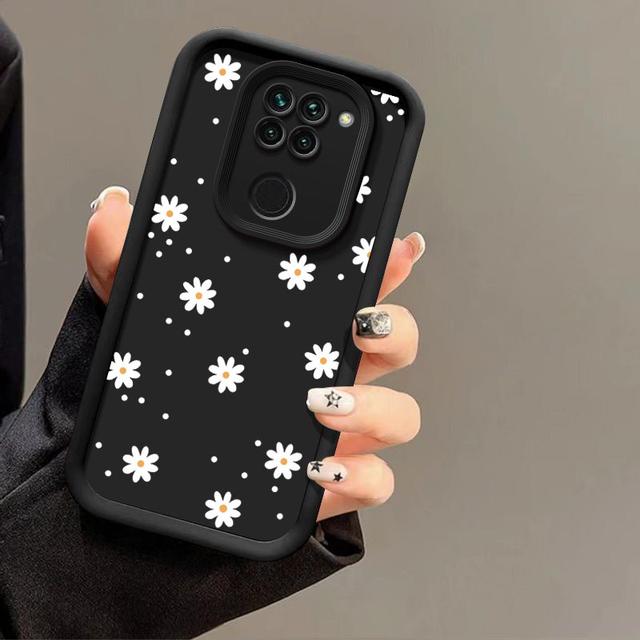 TEMU Funda de silicona de margarita [1pieza Daisy Silicone Phone Case] Funda de silicona de margarita, adecuada para Redmi Note 9 Phone Case.