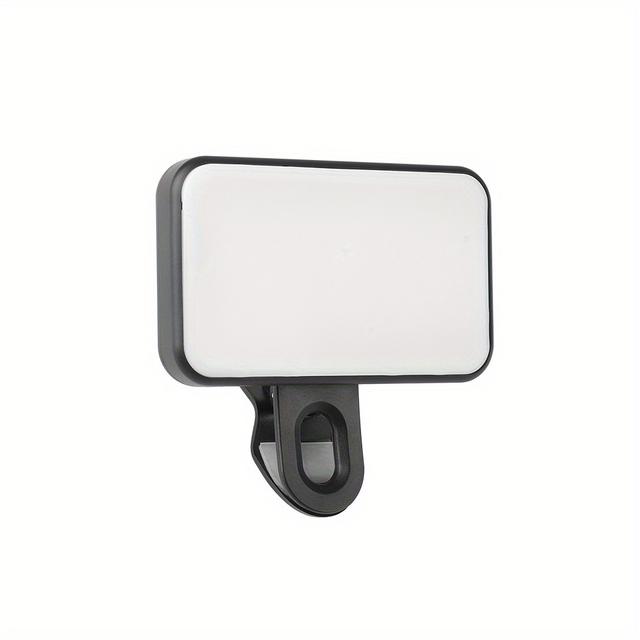 TEMU 1pc Mini Clamping Fill Light - Portable For Video Conference, Live Streaming & Phone Photography | Lamp For Iphone 16/17 Series, For S25// & Most Smartphones