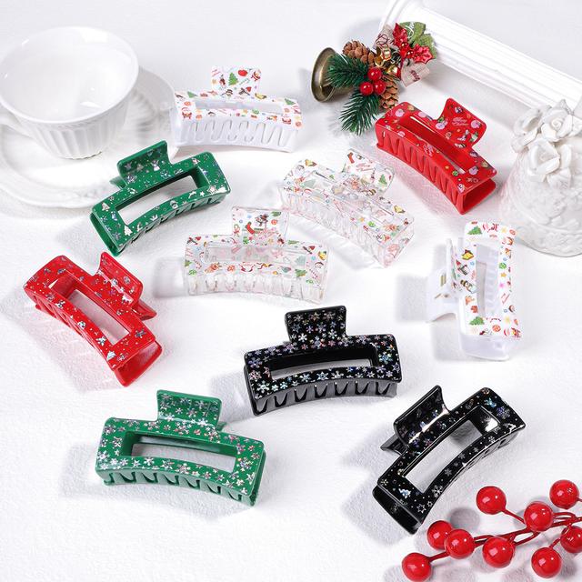 TEMU 10pcs Set Christmas Snowman New Small Hair Clip Autumn And Winter Versatile Women's Hair Clip Suitable For Daily Accessories Hair Clip Fashionable Style Suitable For Christmas Hair Clip
